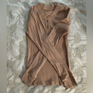Aerie Ribbed Henley Top